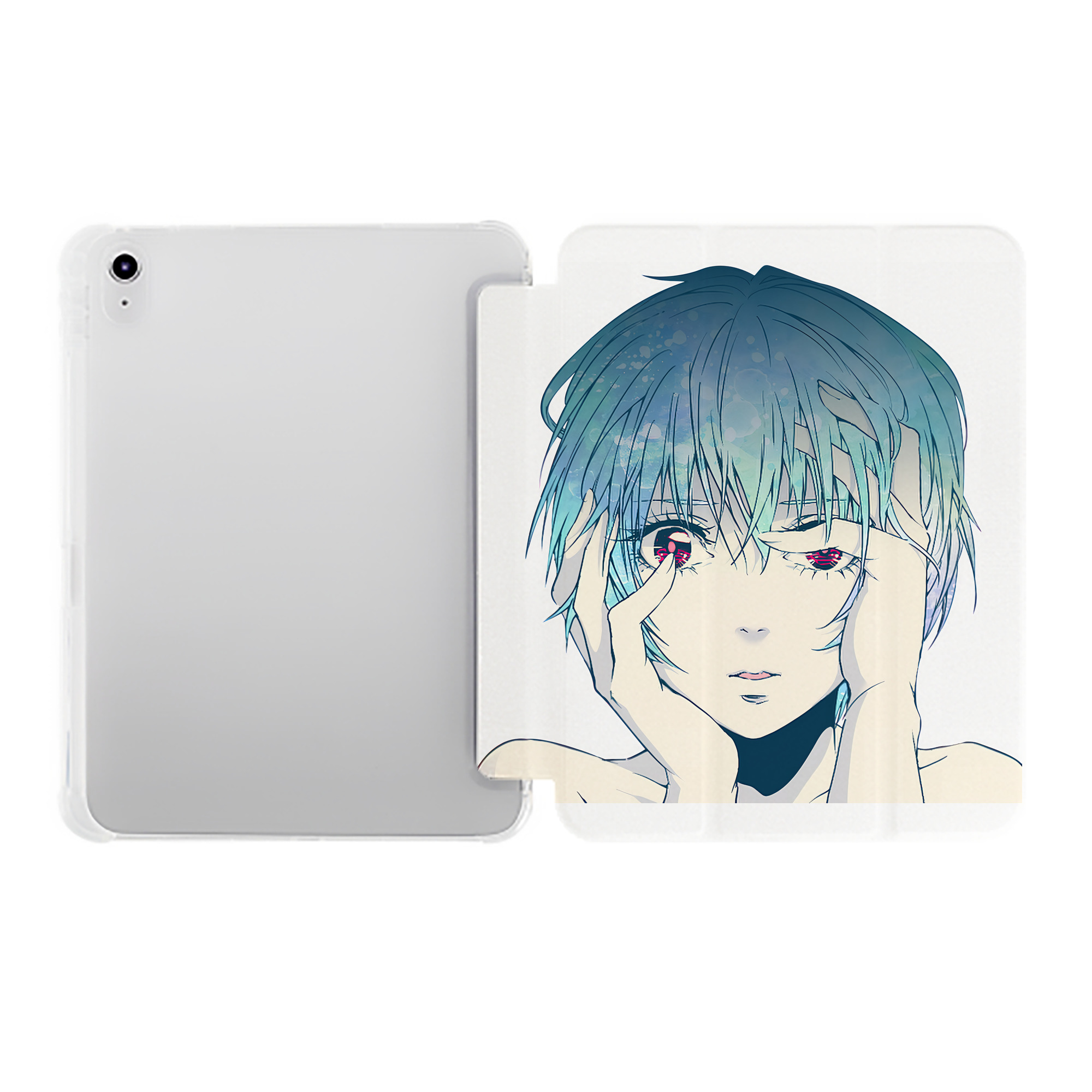 （画像用） EVA 新世紀エヴァンゲリオン IPad ケース ペン収納付き 三つ折りスタンド PUレザー×シリコン 対応機種9.5/10.5/10.9インチ